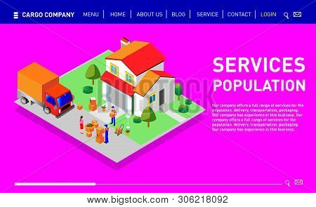 Set Of Isometric Logistics Delivery Icons With People And Images Of Transportation Vehicles And Stoc