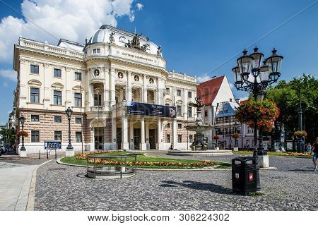 Bratislava, Slovakia. 04 August 2015. Slovak National Theater Old Building. Was Built In 1885-1886 A