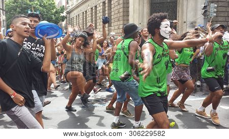 Rio De Janeiro, Brazil- Feb 12 2018 / Desfile Bloco Afroreggae 2018