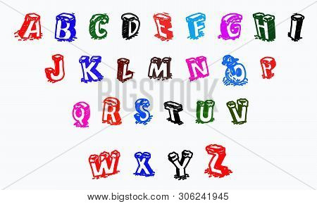 Image Of Coloring Book Cartoon Abcd Letters