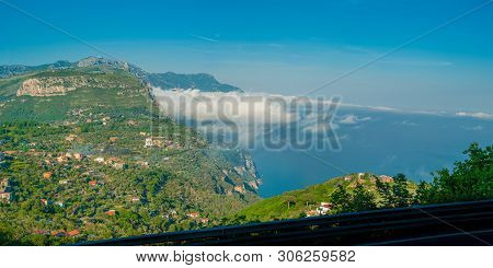View Of Mount Faito, Seen From The Mount Of Fontanelle, Near Sorrento, During A Sunny Summer Day