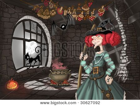 Ilustrace s witch