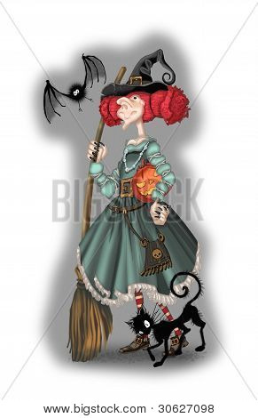 Ilustrace čarodějnice
