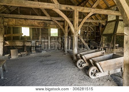 National Historic Saugus Iron Works About 10 Miles From Boston In Saugus, Massachusetts. Site Of The