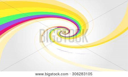 Swirl Rainbow Colors Effect On Gray Background, Modren Spiral Colors Rainbow Style, Wallpaper Swirl 