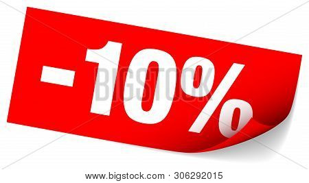 Red Sticky Note Sale Minus Ten Percent