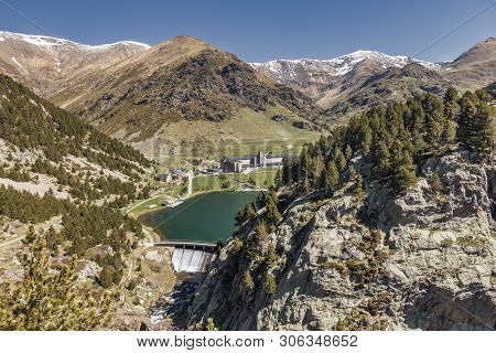 Very Nice Valley From Spain, Mountain Pyrenees (name Vall De Nuria)