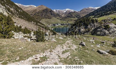 Very Nice Valley From Spain, Mountain Pyrenees (name Vall De Nuria)