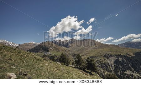Very Nice Valley From Spain, Mountain Pyrenees (name Vall De Nuria)