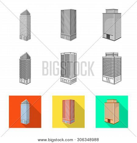 Vector Design Of Construction And Building Sign. Set Of Construction And Estate Vector Icon For Stoc