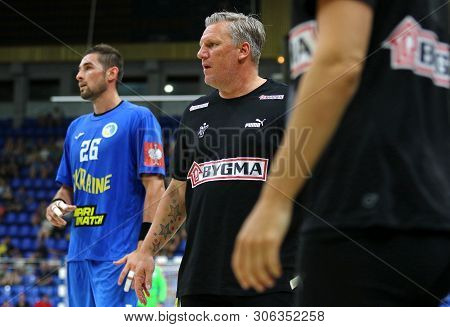 Kyiv, Ukraine - June 12, 2019: Nikolaj Jacobsen, Head Coach Of Denmark National Handball Team During