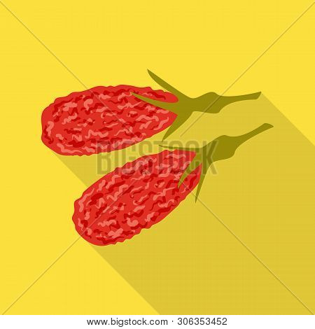Isolated Object Of Goji  And China  Icon. Set Of Goji  And Herbal  Stock Vector Illustration.