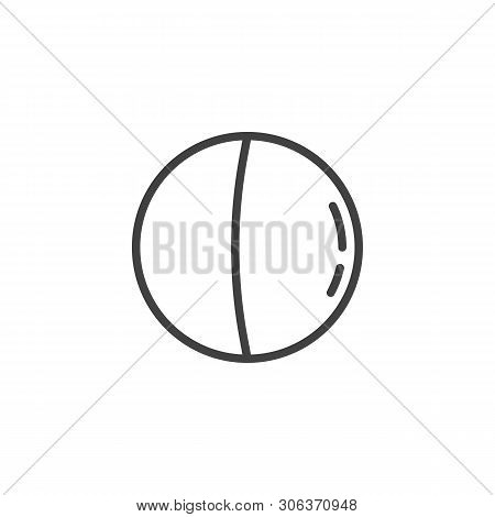 Third Quarter Moon Line Icon. Linear Style Sign For Mobile Concept And Web Design. Moon Phases Outli
