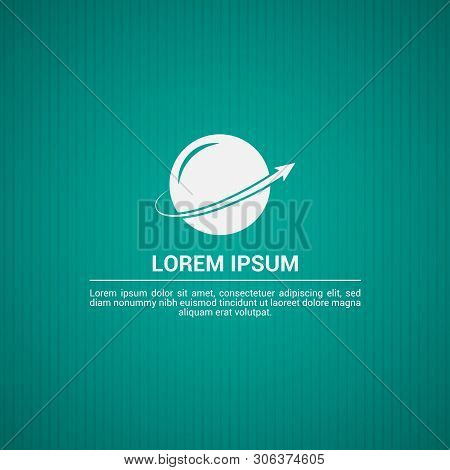 Minimal Green Orbit Illustration With Placeholder Text