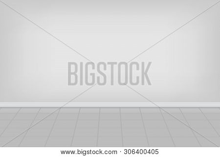 Empty Laundry Room Background Vector Illustration . Template For Your Design