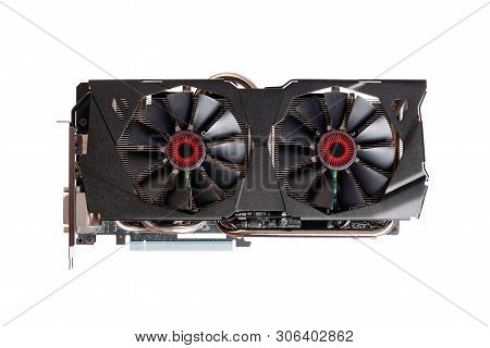 Hi-end Hi-fi Computer Graphic Video Card Isolated On White.