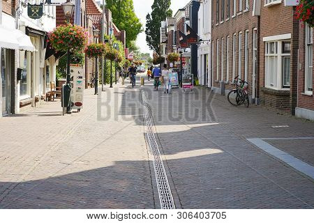 Zoetermeer. Street Of Old City. Dorpstraat. 30 August 2018. Zoetermeer. Netherlands.