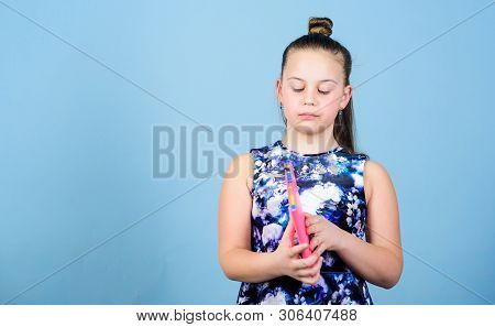 Workbooks For Writing. School Diaries For Making Notes. Small Girl With Pink Note Book. School Child