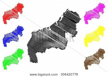 Mahajanga Province (provinces Of Madagascar, Republic Of Madagascar) Map Vector Illustration, Scribb