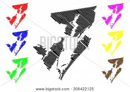 Aransas County, Texas (counties In Texas, United States Of America,usa, U.s., Us) Map Vector Illustr