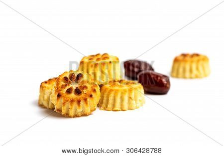 Cookies With Dates Isolated On White Background