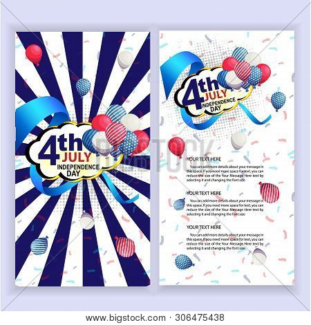 American Independence Day Usa Festive Vector Illustration
