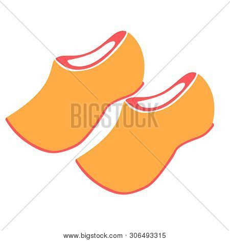 Klomp Flat Illustration On White Background. City Travel Decorative Series.