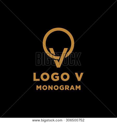 Luxury Initial V Logo Design Vector Icon Element Isolated