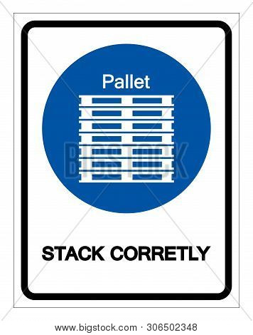 Stack Corretly Symbol Sign, Vector Illustration, Isolate On White Background Label. Eps10