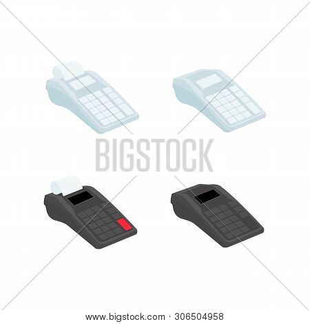 Vector Payment Machines Collection. Payment  Terminal Flat Objects.