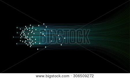 Connection Blue Data Speed Line Abstract Technology Background