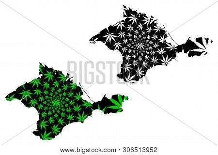 Crimea (russia, Subjects Of The Russian Federation, Republics Of Russia,  Crimean Peninsula) Map Is 