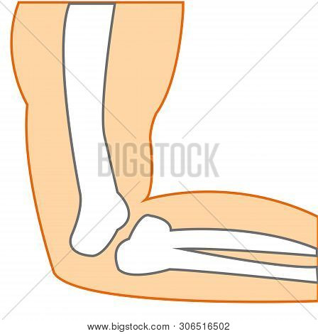 Vector Illustration Of The Construction Elbow Person