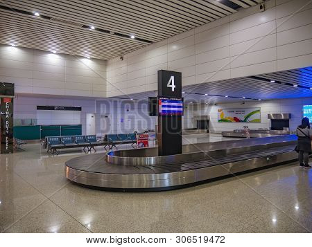 Shantou/china-30 March 2018:bag Carousel In Shantou Internation Airport At China.shantou City Guangd