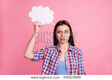 Portrait Of Concentrated Teen Teenager Have High School Problems Trouble Thoughts Decide Choose Solv