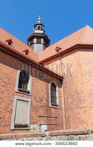 Koscierzyna, Pomeranian Voivodeship / Poland - June 14, 2019: The Market Of A Small Town In Central