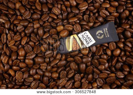 Prague, Czech Republic - May 20, 2019: CARTE NOIRE was created in the 1970âs by Rene Monnier (Jacobs) 