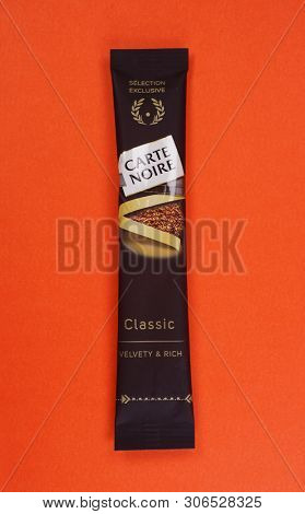 Prague, Czech Republic - May 20, 2019: CARTE NOIRE was created in the 1970âs by Rene Monnier (Jacobs) 