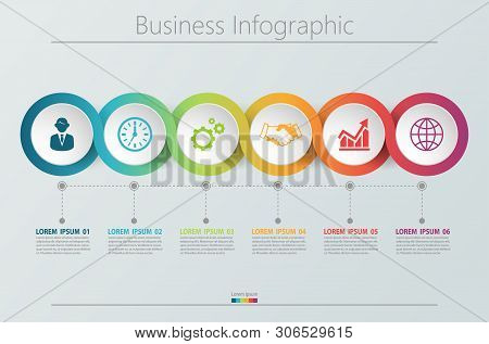 Business Data Visualization. Timeline Infographic Icons Designed For Abstract Background Template Mi