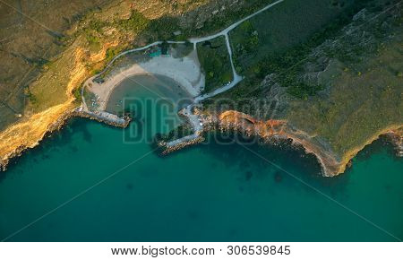 aerial view of Bolata bay Bulgaria, Black sea resort 