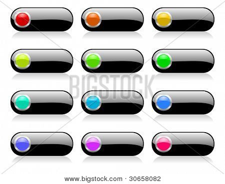 pulsanti web colorato con ombre