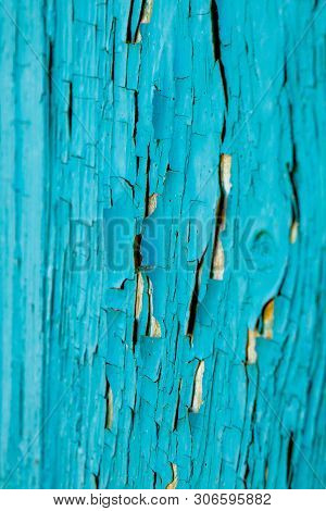 Old Wooden Board, Paint Drops Off The Board