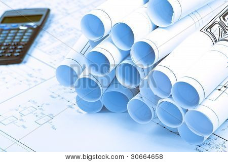 Detail drawings and drawings rolled in a tube