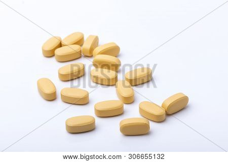 Pharmacy On White Background. Medicine And Healthy Concept.