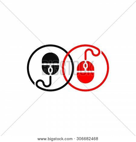 Mouse Computer Linked Logo Vector Unique Unusuual