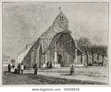 เอวอนโบสถ์เก่าดู ฝรั่งเศส สร้าง โดย Grenet เผยแพร่เมื่อเลองามทัวร์ ปารีส ค.ศ. 1867