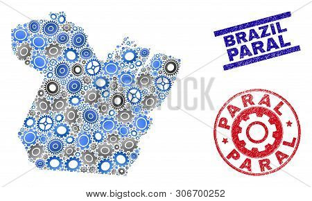 Mechanics Vector Paral State Map Composition And Seals. Abstract Paral State Map Is Created With Gra