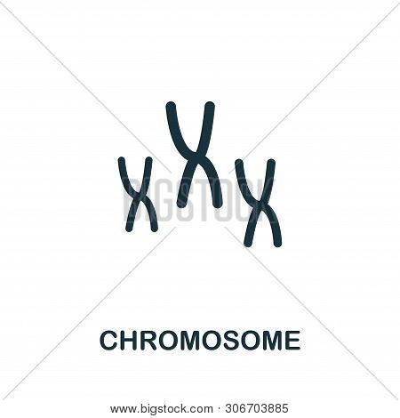 Chromosome Vector Icon Symbol. Creative Sign From Biotechnology Icons Collection. Filled Flat Chromo