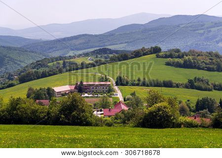 Beautiful Summer Landscape With Blooming Yellow Dandelions Around Zitkova Village, White Carpathians