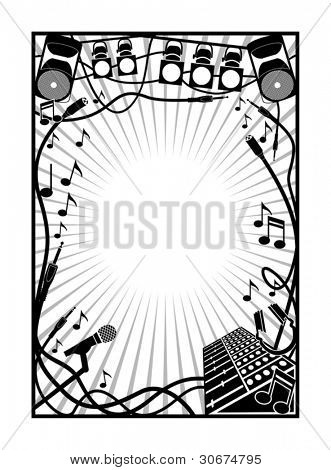 musica e suono elemento all'interno di un confine.